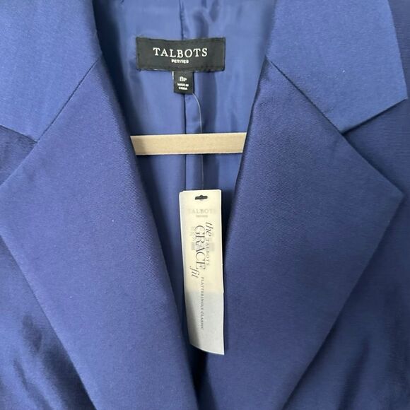 Talbots Navy Blue Silk The Grace Fit Blazer | 8P - Picture 2 of 6